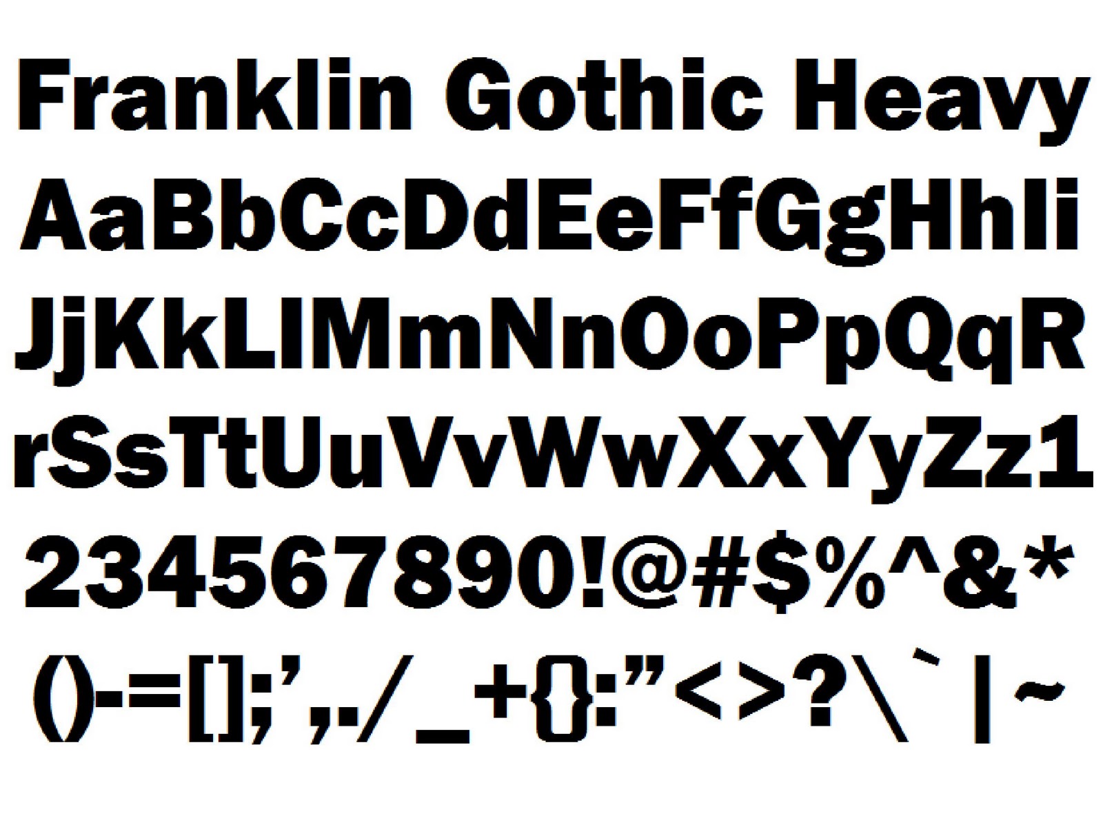 Franklin Gothic Heavy Font Download Mac